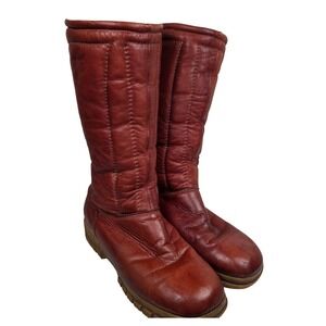 Bastien Canada Boots Womens 10M rust Vintage Knee Leather granola gorp-Lodgecore